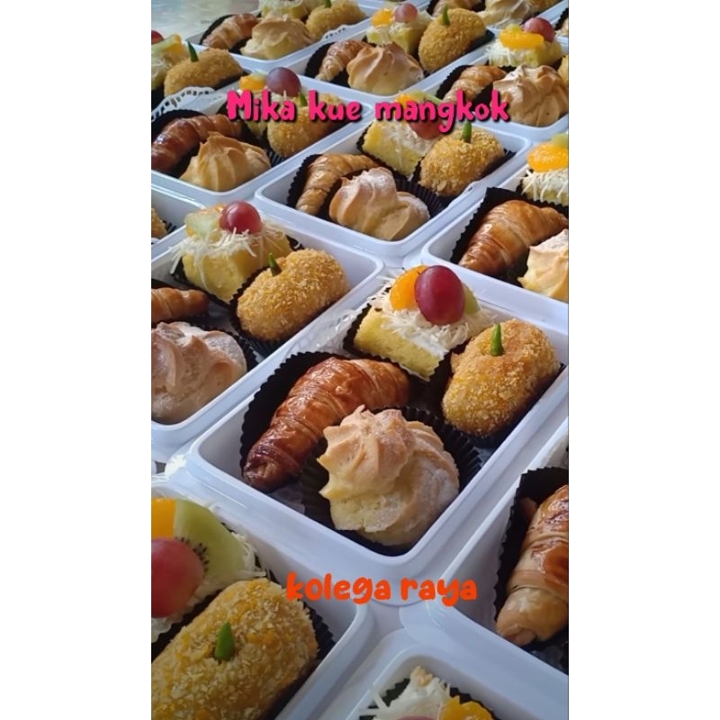 Mika Kue Mangkok Mika Snack Mika Nasi warna putih isi 50pcs