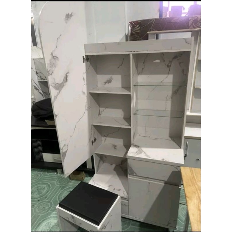 meja Rias kaca panjang