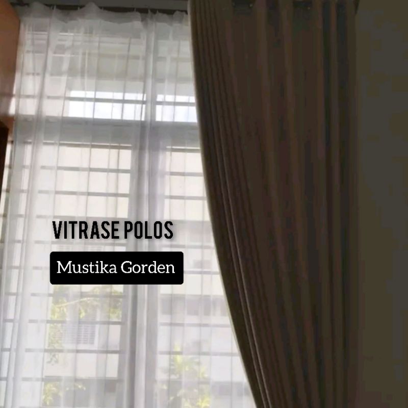 Vitrase Gorden Dalaman Gorden Untuk Jendela Minimalis Putih Polos
