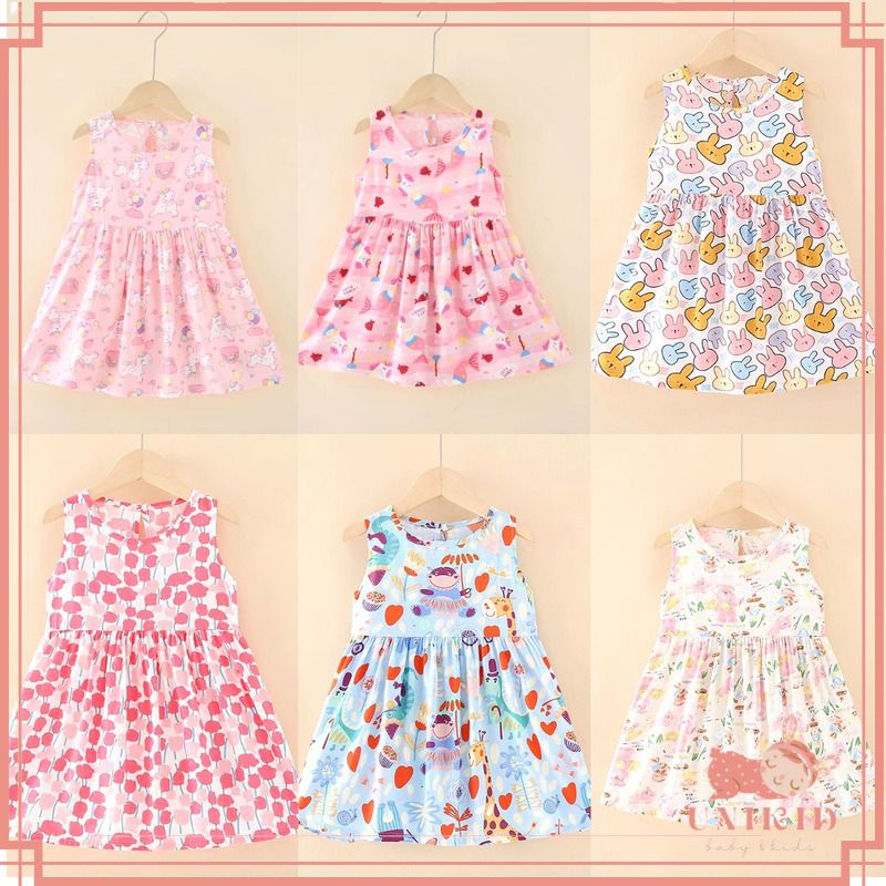 UNIKID DRESS KUTUNG KOREA BAYI DAN ANAK PEREMPUAN BAHAN KATUN IMPORT