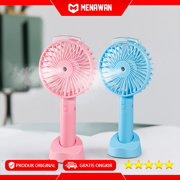 Kipas Angin Mini Multi Fungsi Pelembab Udara Baterai isi Ulang Mini Travel Fan Nano Mist Humidifier F168