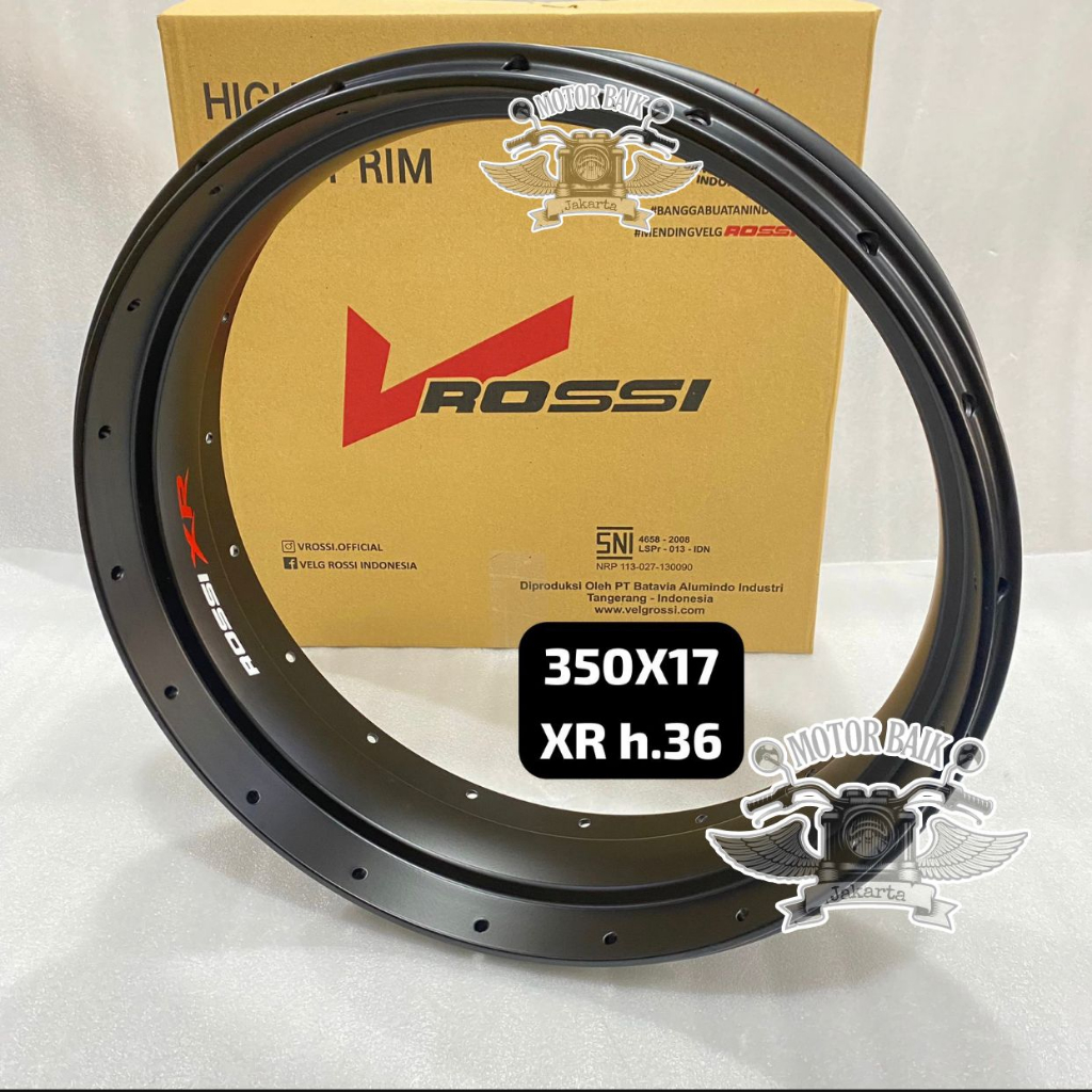 velg pelek velek SPRINT XR 350x17 350 ring 17 hole 36 merk V.ROSSI ROSSI jari jari tubeless