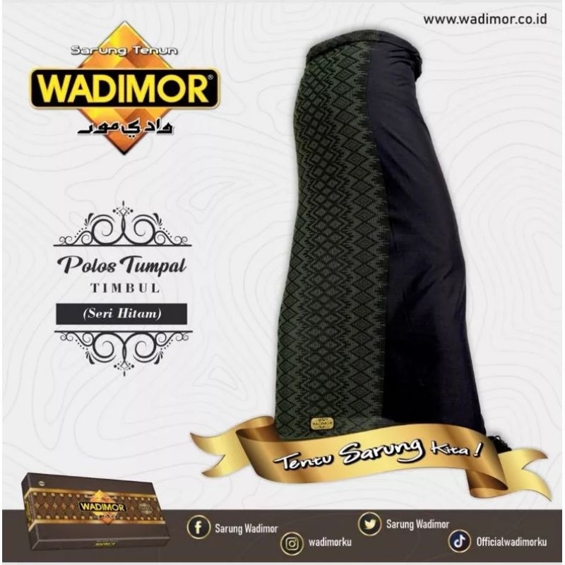 Sarung WADIMOR Polos TUMPAL TIMBUL Hitam