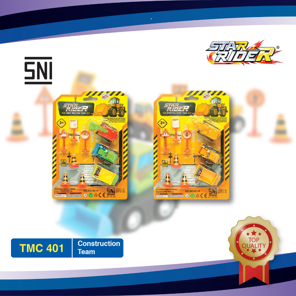 Mainan Anak Laki Laki Mobil Truk Konstruksi Team Star Ride Viral Murah TMC 401