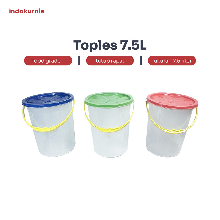 IK - Toples BULAT Gagang 7.5 Liter  SEALWARE TOPLES CEMILAN KUE PEYEK