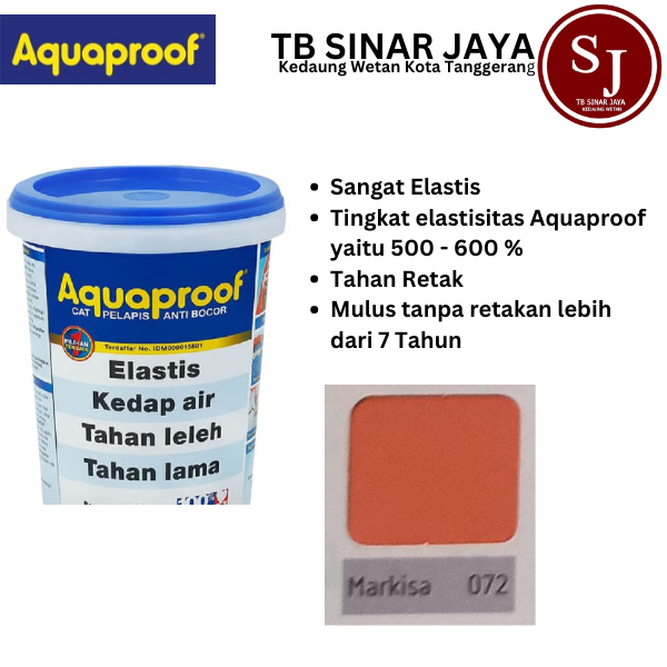 Cat Aquaproof Cat Pelapis Anti Bocor Kemasan 4kg - 072 Markisa