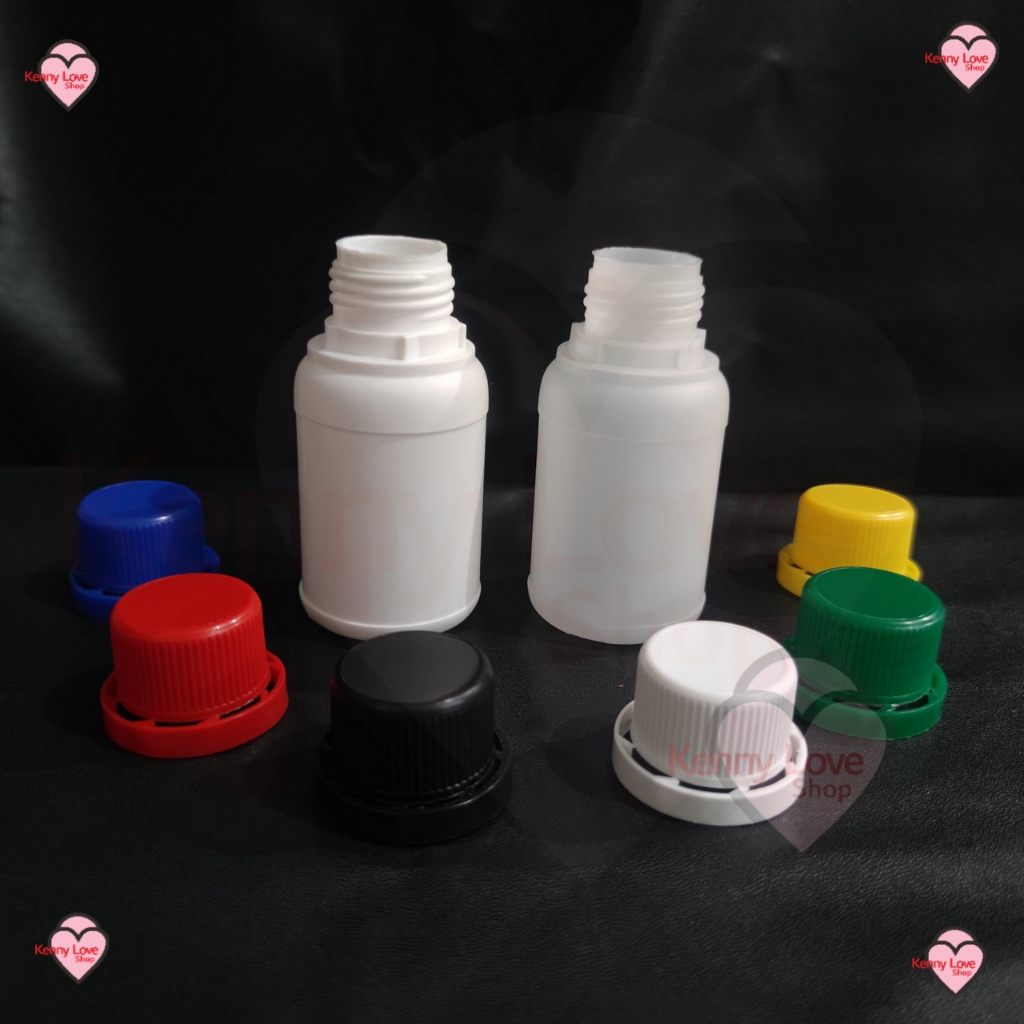 Botol LABOR 100 ml agro Pert 100ml Plastik HDPE pupuk Bulet solid cc putih bening HD