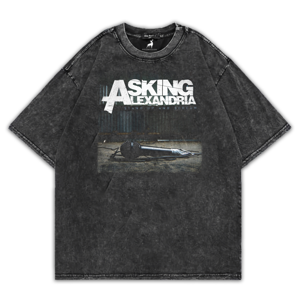 PolarVision Baju T-shirt Asking Alexandria Washed Oversize