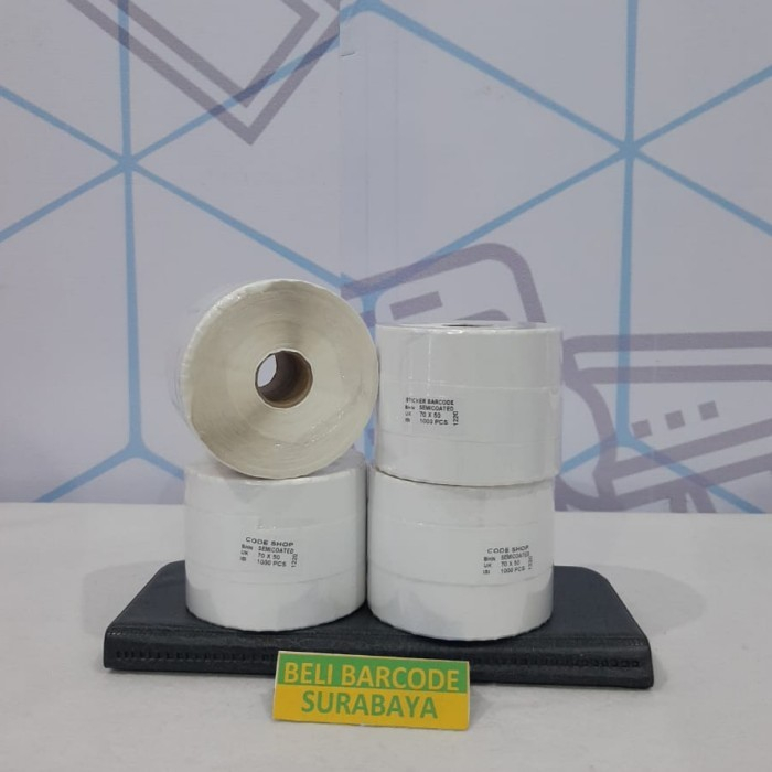Label Semicoated 70 x 50 / 70x50 mm / 70x50mm 1Line Isi 1000pcs Resi