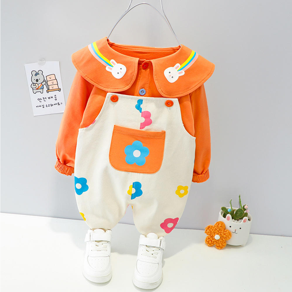 Baju anak perempuan usia 6 bulan - 4 tahun MOTIF BUNNY ORANGE lucu kekinian ala korea-ananakstore