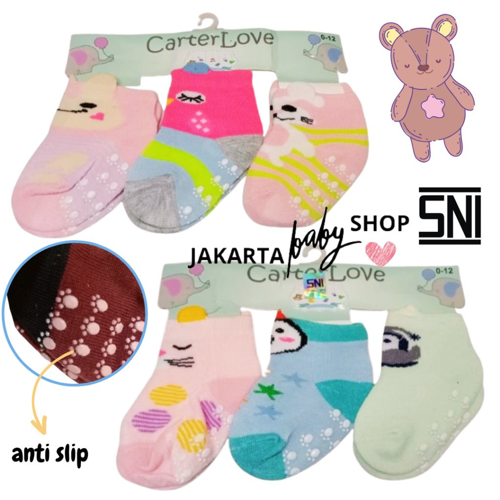 KAOS KAKI BAYI 3D 0-12 BULAN CARTER LOVE 385401