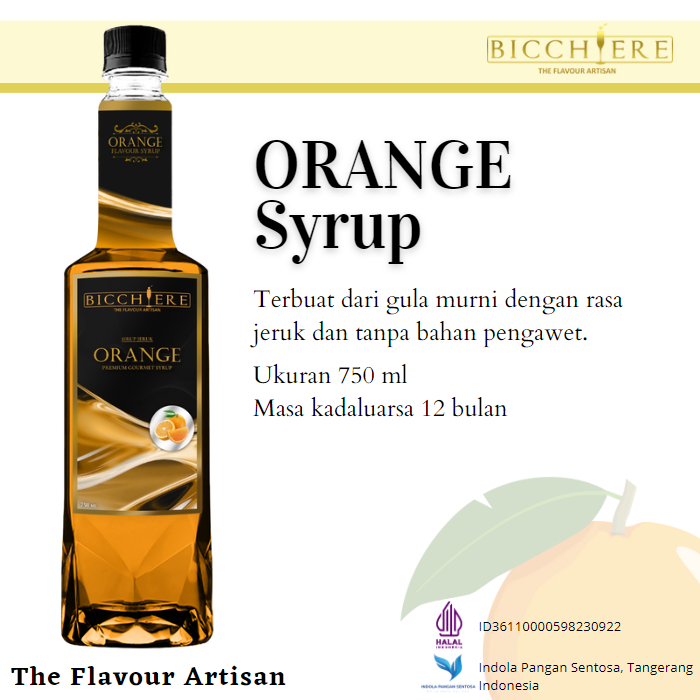

Syrup Orange Bicchiere 750 ml - Sirup Rasa Jeruk Premium