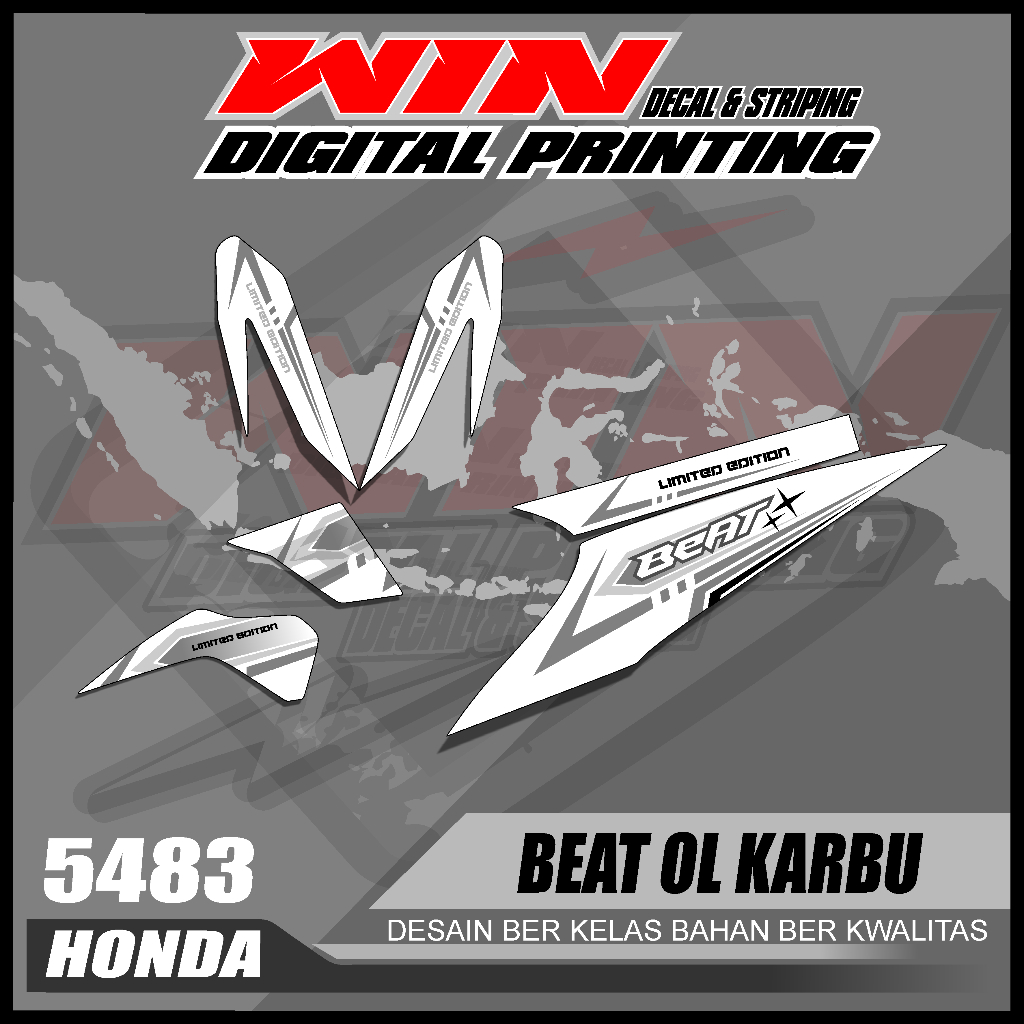 Sticker Striping  Beat old / karbu Striping beat karbu