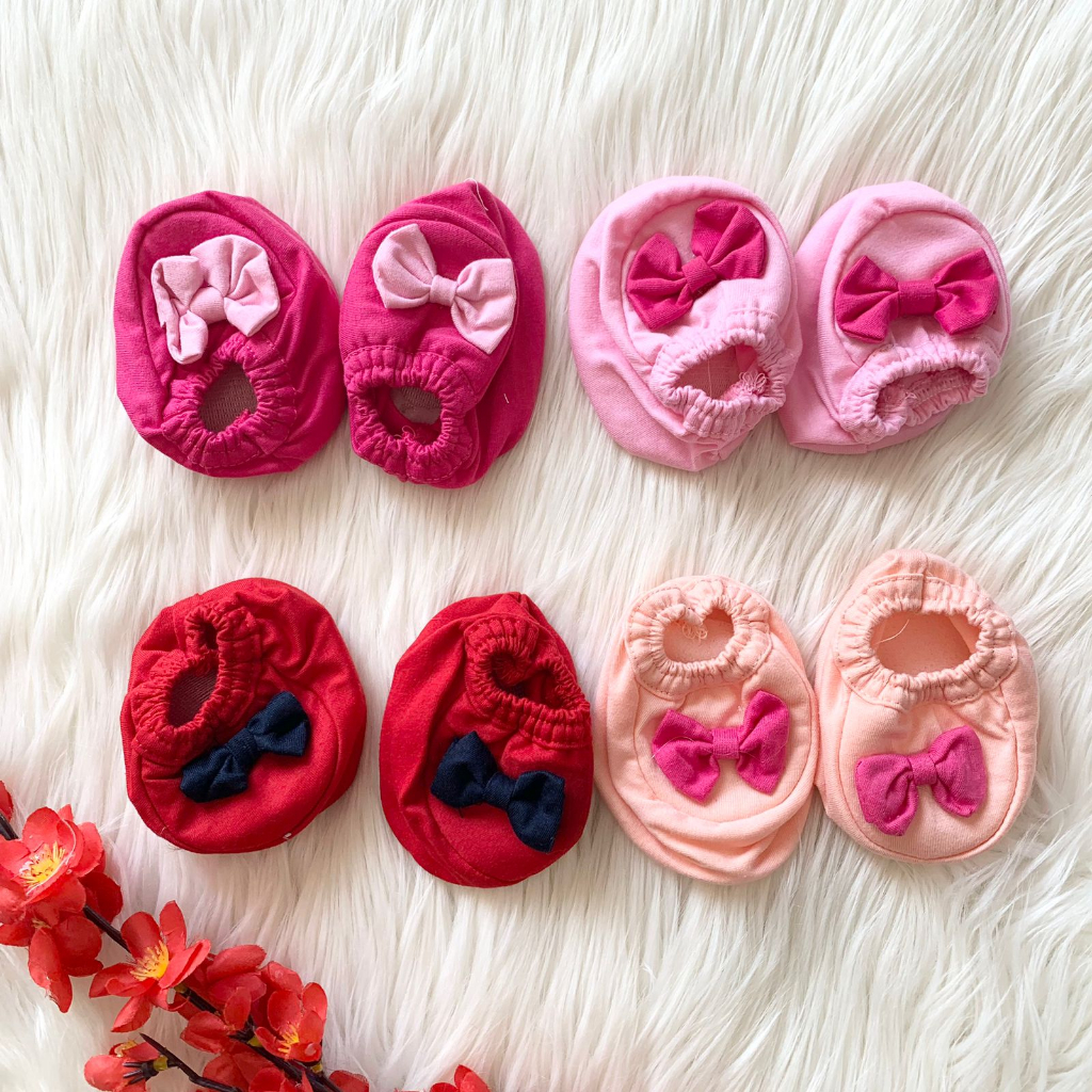 FYL Sepatu kain bayi ada bantalan busa empuk warna polos lucu fashion anak bayi cewek perempuan cowok laki newborn murah