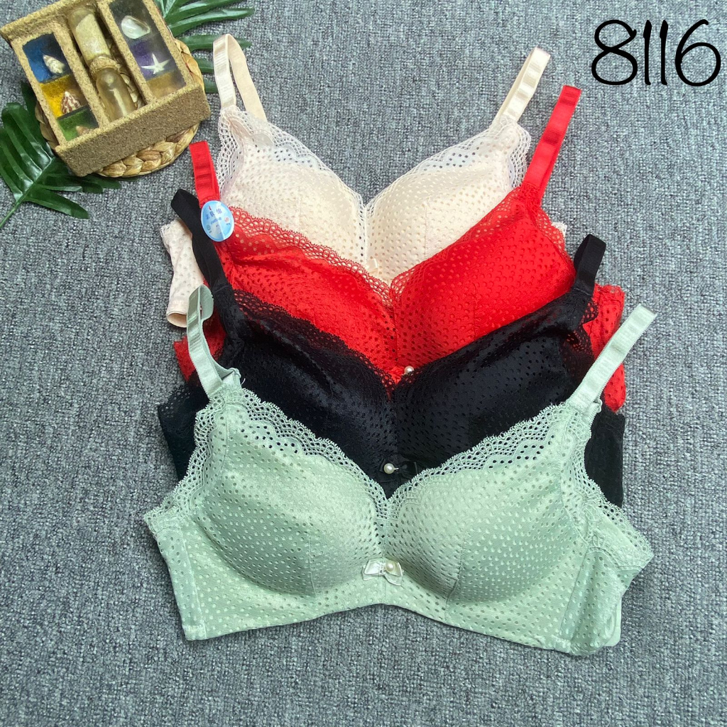 BRA / BH WANITA 8816 BUSA SEDANG TIDAK ADA KAWAT KAIN LEMBUT SIZE 32-38