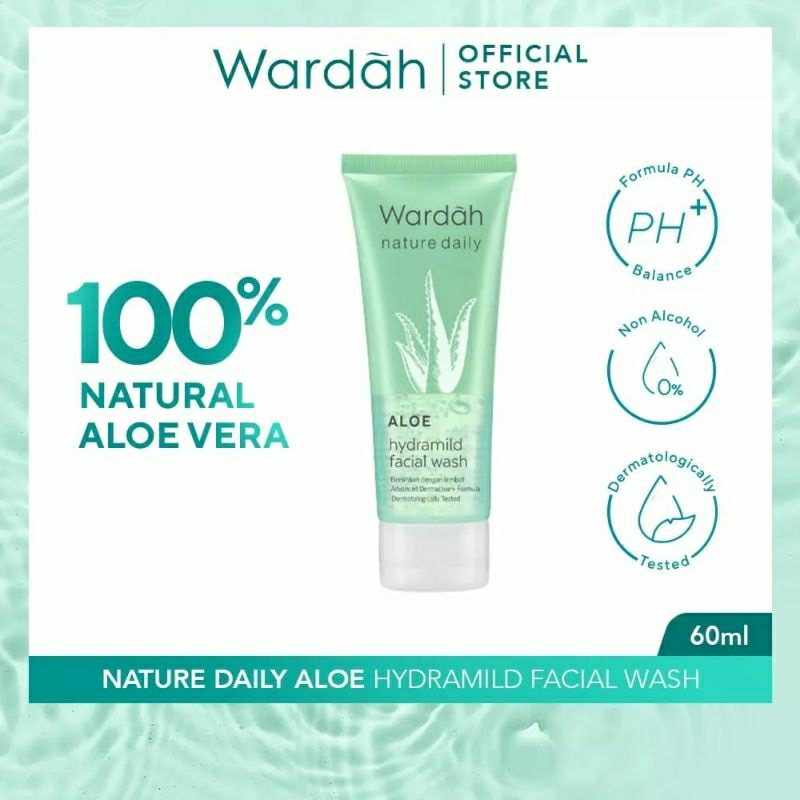 ❤Pinkqueen❤ WARDAH Narure daily Aloevera Face wash 60 ml
