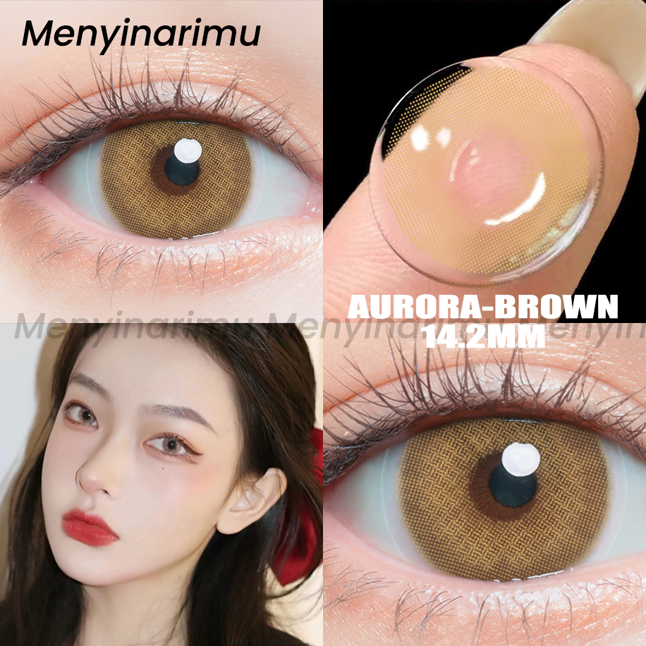 Menyinarimu【COD】Brown Softlens Softlen Warna Gray Lensa Kontak Soflen