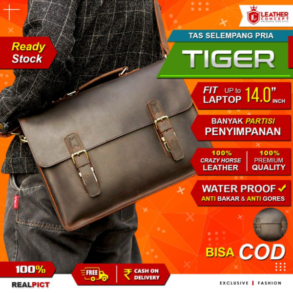 Unik Tas Kulit Asli Tas Selempang Kulit Asli Tas Kerja VINTAGE By Napoleon Limited