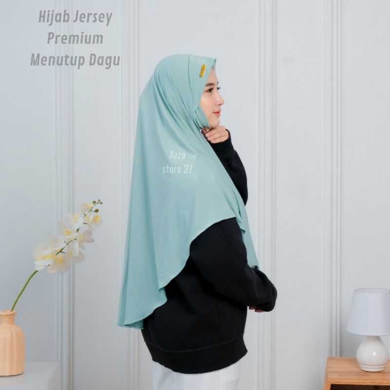 Hijab Jilbab Bergo Malaysia Menutup Dagu Jersey premium jumbo terbaru