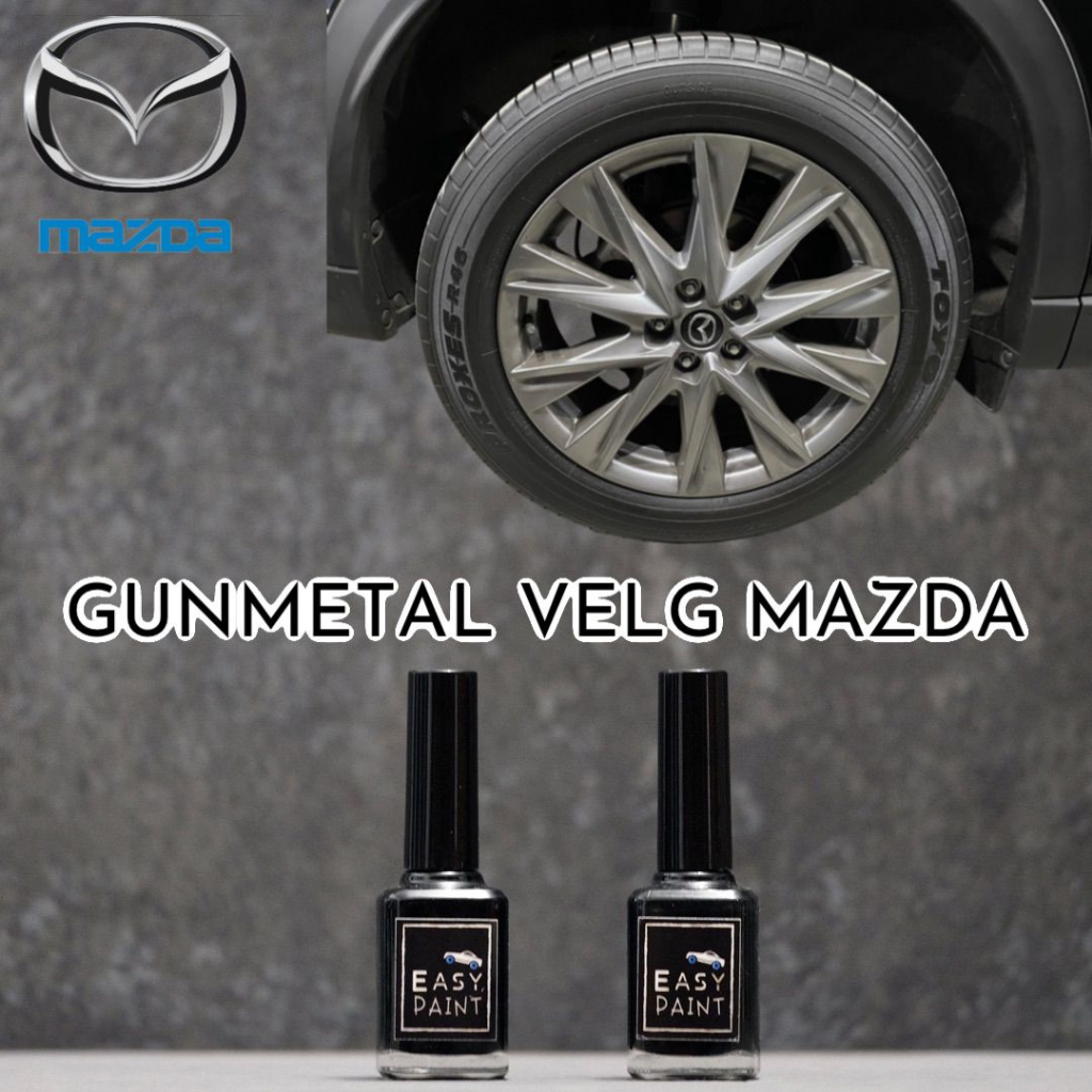 Cat Oles Velg Mobil Gun Metal Grey Metalic Glossy Mazda CX5 Gunmetal Abu Metalik 15ml