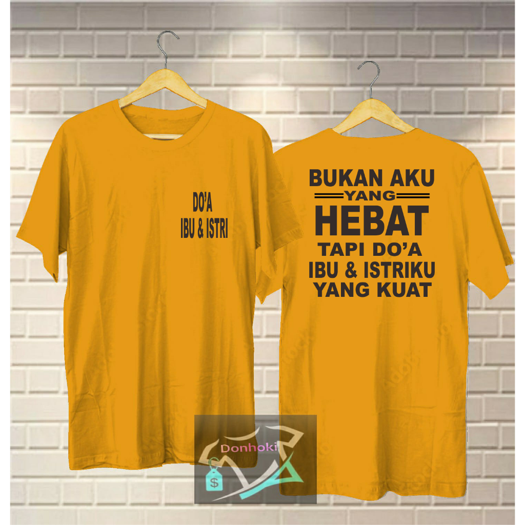 BAJU KAOS DOA IBU &amp; ISTRI kaos distro kaos hitam kaos pria wanita baju pria