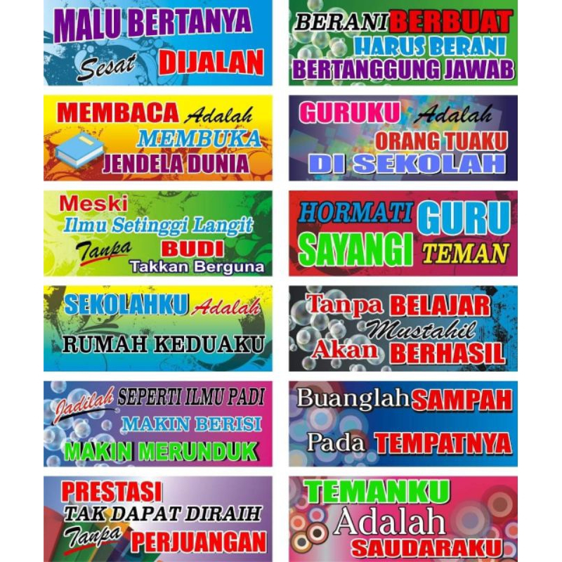 

papan slogan kata mutiara 30 x 60 cm