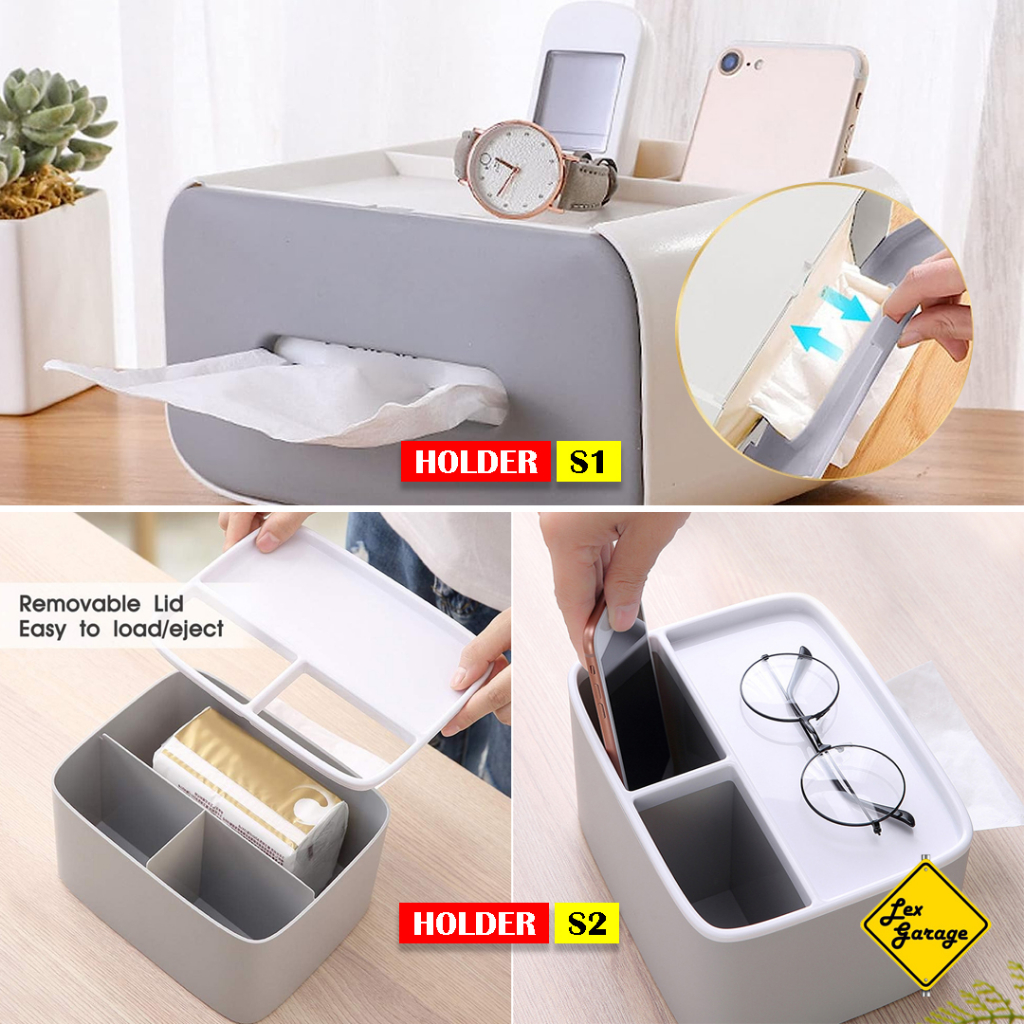 Kotak Tempat Tissue Kotak Tempat Tisu Kayu Organizer Box Dispenser