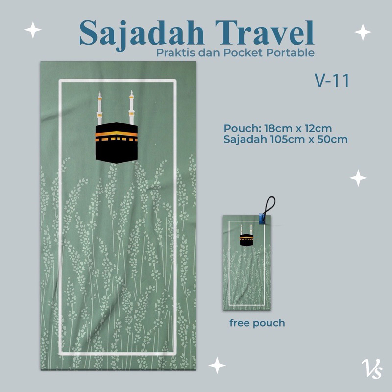 PRIMA MODE SAJADAH TRAVEL/ SAJADAH SOUVENIR TAHLILAN/ SAJADAH SOUVENIR HAJI DAN SOUVENIR PESTA FREE POUCH