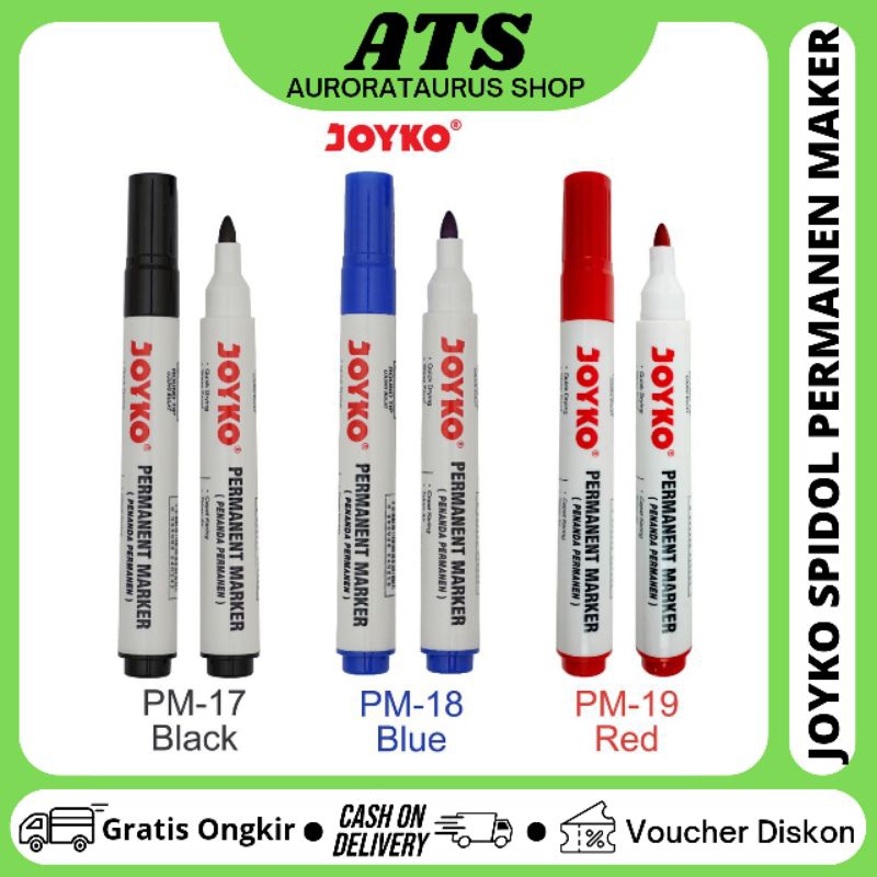 

Joyko Permanent Marker Spidol Permanen Round Tip