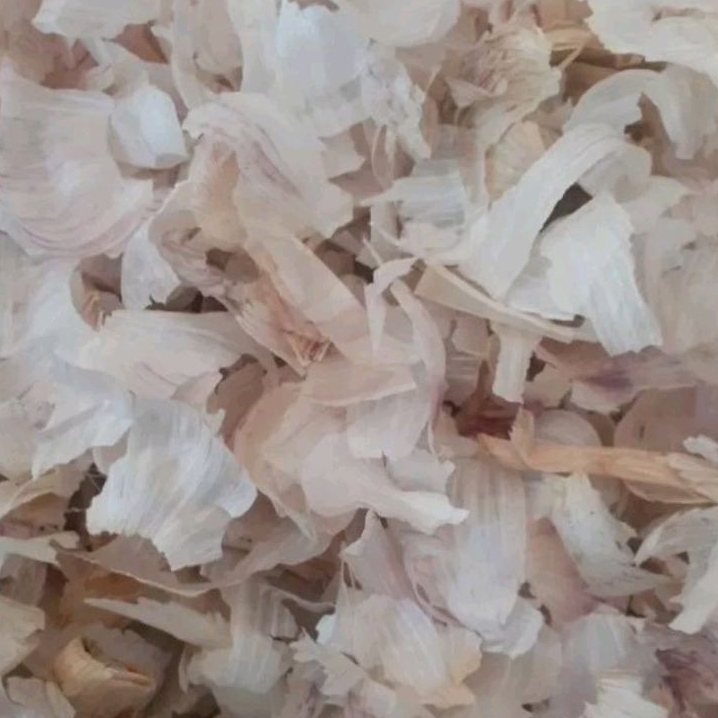 

Bubuk Kulit Bawang Putih 1Kg Kulit Bersih 100%Murni