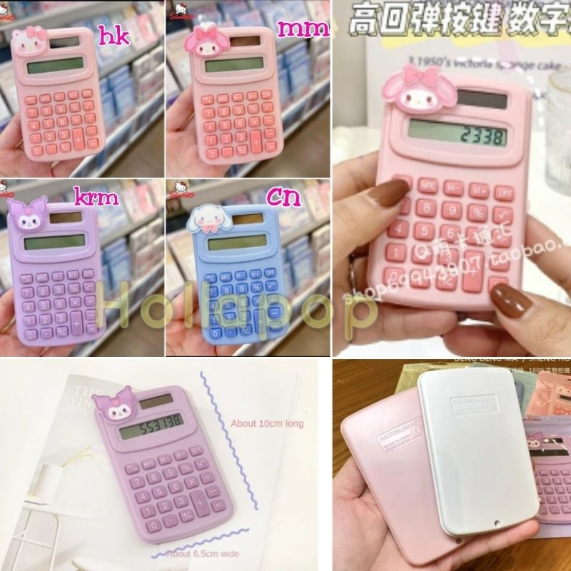 

Calculator saku mini Kitty Melody Kuromi Cinamoroll hop