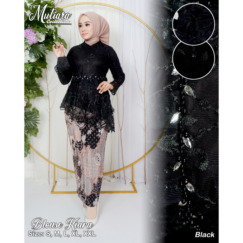 Kebaya tunik blouse kiara | Kebaya modern | Baju outfit pesta kekinian modis dan cantik