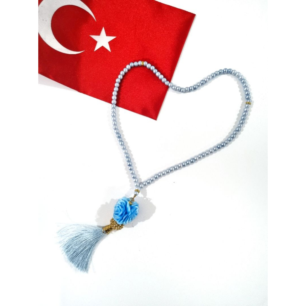 Gul Tesbih Turkey_Tasbih Mutiara 99 Butir_ Tasbih Turki Mewah_Tasbih Mutiara Turki 99 _Tasbih Mewah