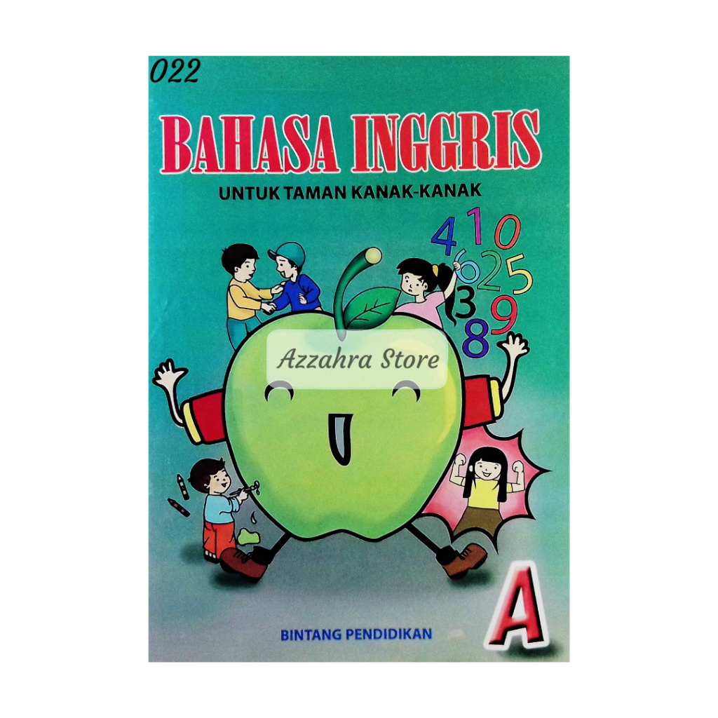 Buku LKS anak TK Paud SD Kelas 1 Bahasa Inggris A Gambar Apel Bintang Pendidikan Indonesia