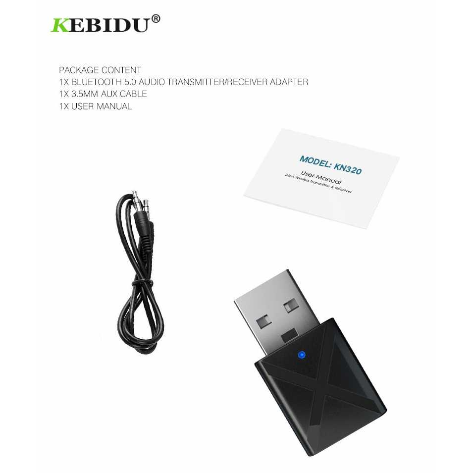 USB Audio Bluetooth 5.0 Transmitter &amp; Receiver 2 in 1 USB Dongle HiFi