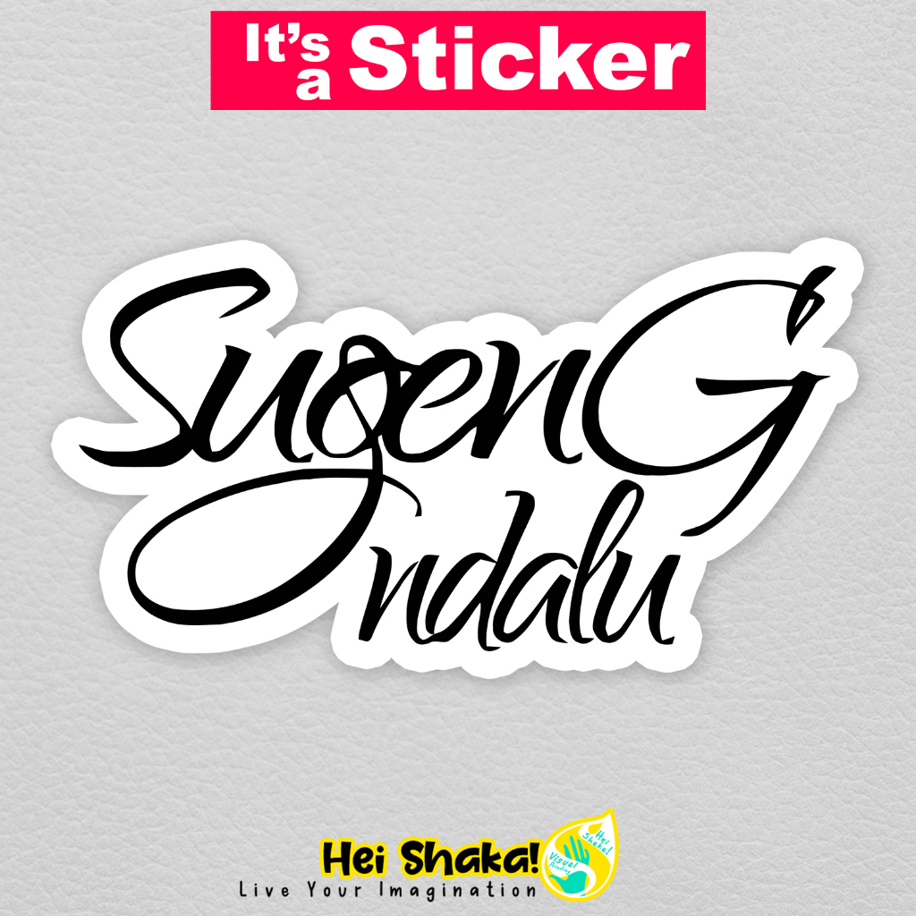 Heishaka Stiker Sugeng Ndalu Denny Caknan Sticker Lagu Jawa Vinyl Anti Air