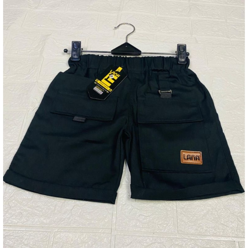 celana cargo pendek anak laki laki short pants umur 1-10 tahun kain KATUN TWILL STRETCH PREMIUM