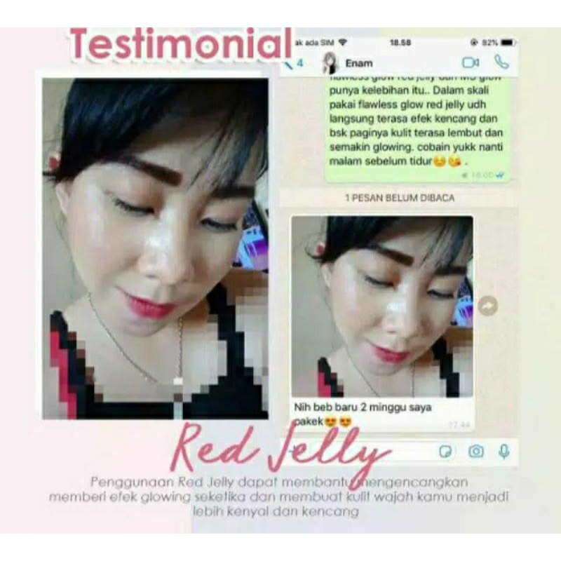 BPOM RED JELLY BISA COD MASK GLOWING SKIN ORIGINAL