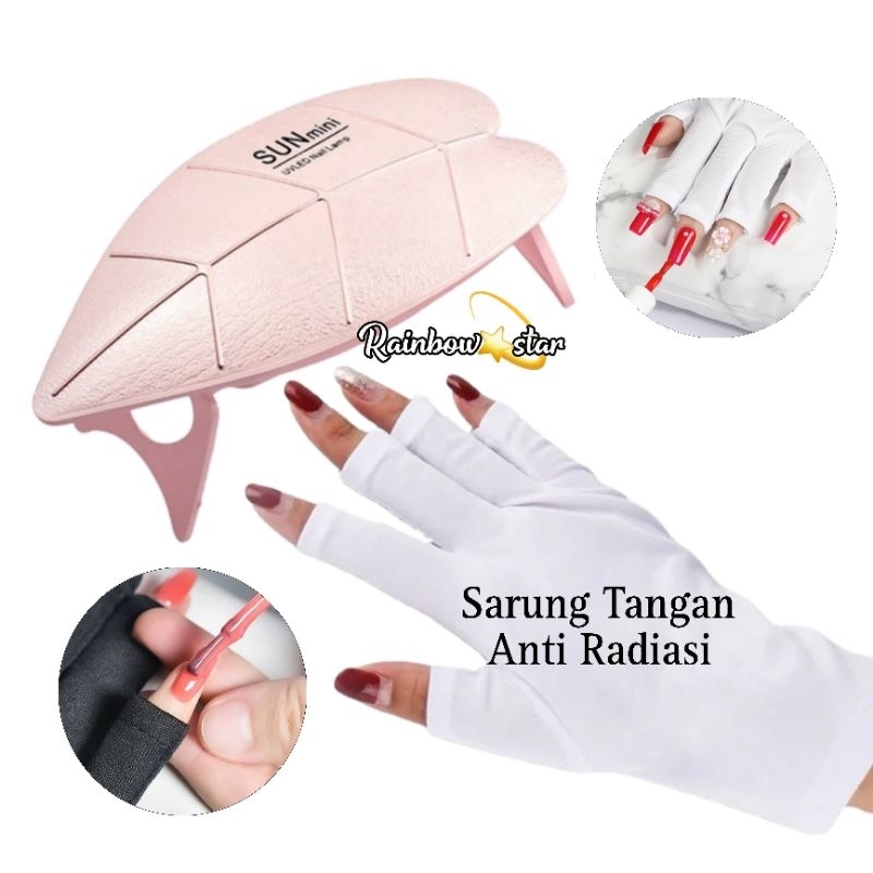 Nail Dryer For All Nail / Pengering Kuku Kuteks UV Gel Mini SUN / Gloves Anti UV