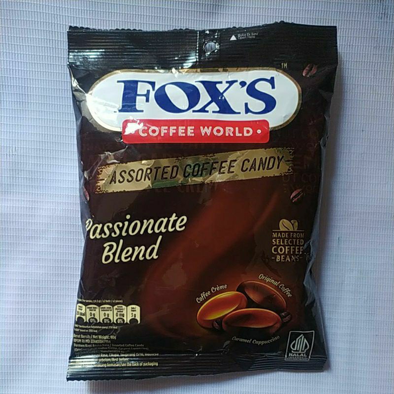 Fox's 90g, permen rasa kopi