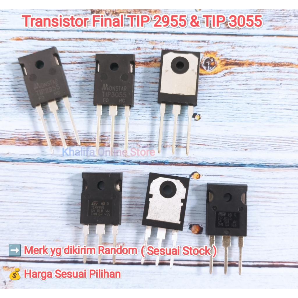 Transistor TR IC Final Power TIP 2955 TIP2955 TIP 3055 TIP3055