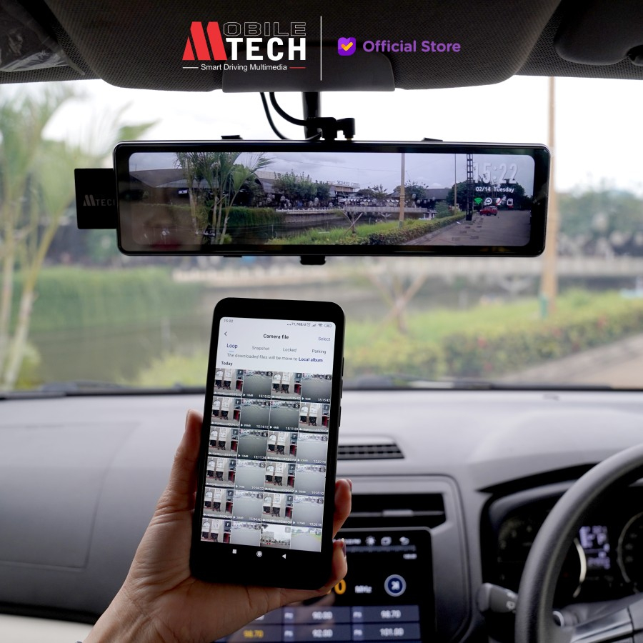 Mtech Dash Cam 1080P Car DVR 11.3 inch Wifi Mobil ADAS Kamera Spion