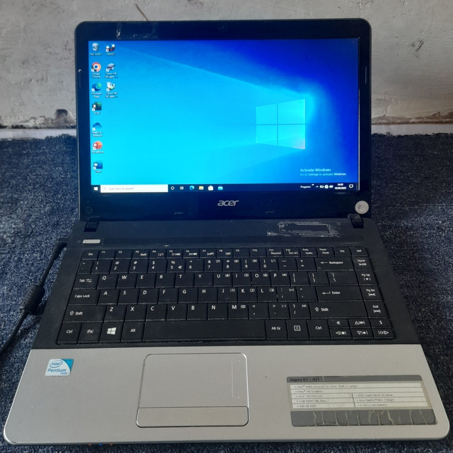 Laptop Bekas Murah Acer Aspire E1 -431 Ram 4Gb Hardisk 500 Gb