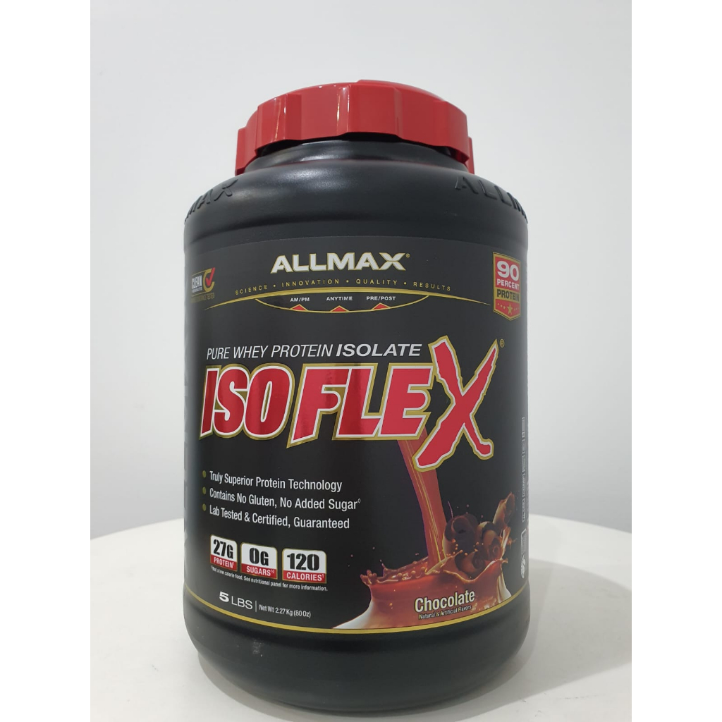 ALLMAX ISOFLEX 5lbs 5lb 2.25kg 100% Whey Protein Isolate ALL MAX ISO FLEX