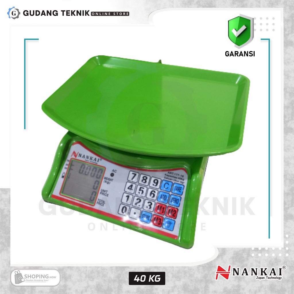 Timbangan Duduk 40 Kg Digital BATERAI Kapasitas 40KG NANKAI / Digital Scales Double Display ACS Timbangan DIGITAL Duduk 40 KG NANKAI