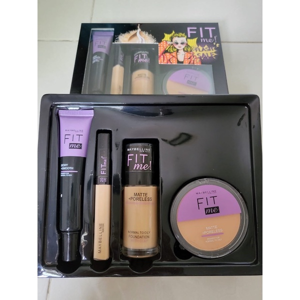 Paket Set Makeup MYB Lengkap / Paket Kosmetik 7 in 1 Fit Me 4 in 1 Maybelline Lengkap