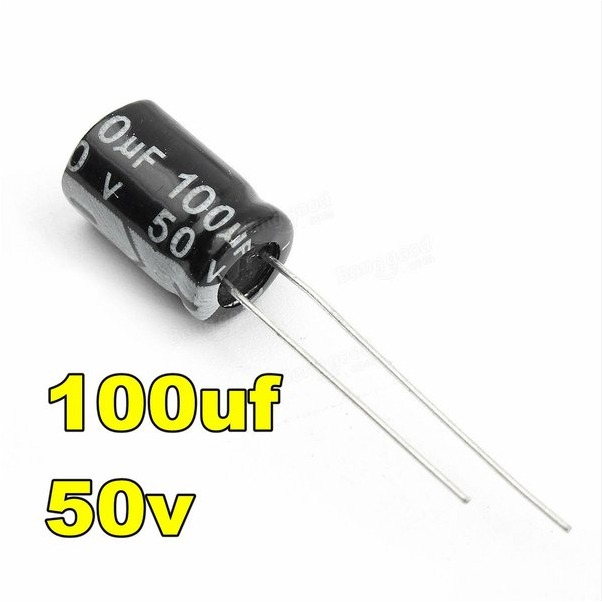 Kapasitor Capacitor ELCO Polar 100uf 50v 100 uf 50 V 100 mikro 50 volt