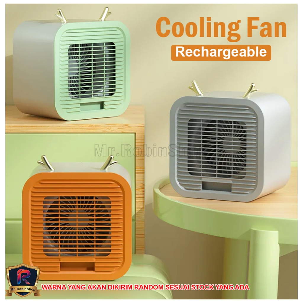 S13 Air Cooler AC Mini Fan  portable dengan USB charge 3 Speed / AC mini / kipas angin portable mini.