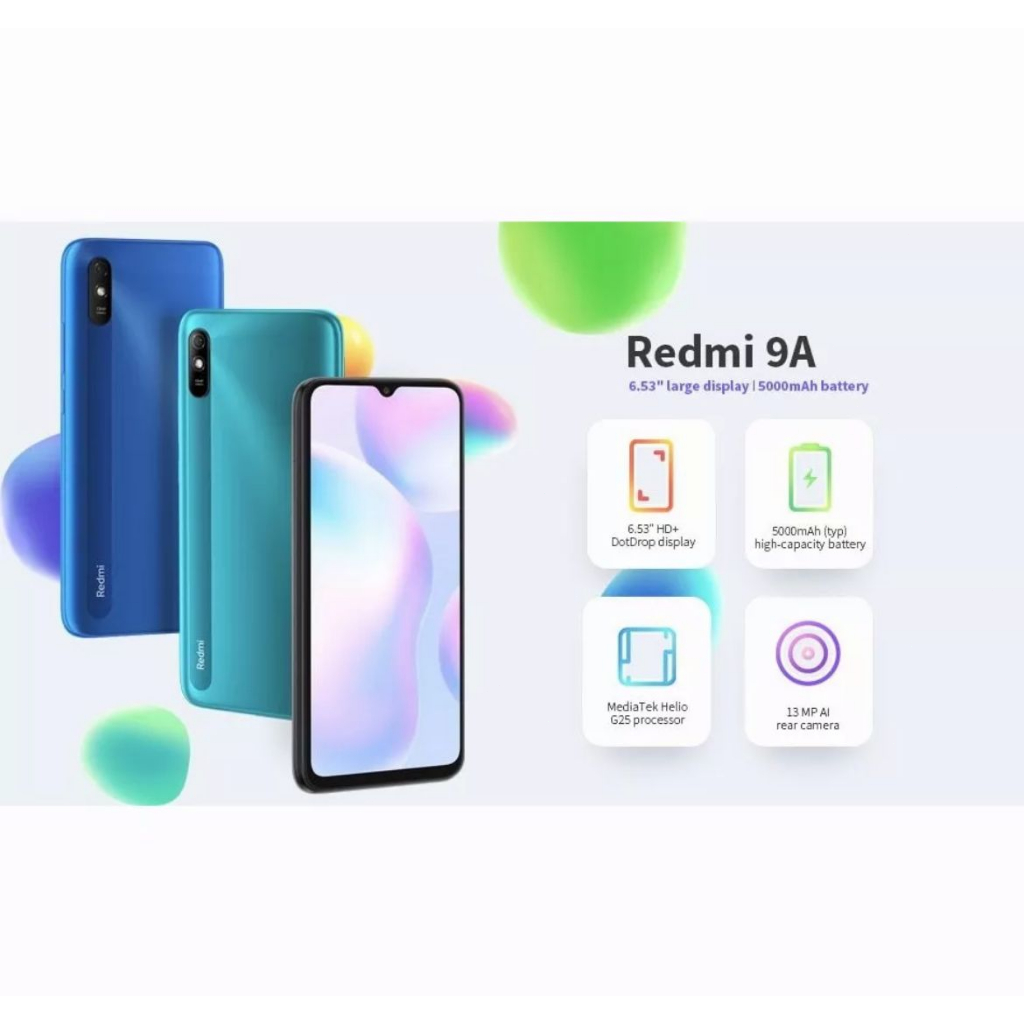 XIAOMI REDMI 9A 10A 4/64 GB NEW SEGEL GARANSI 1 TAHUN FULLSET BISA COD