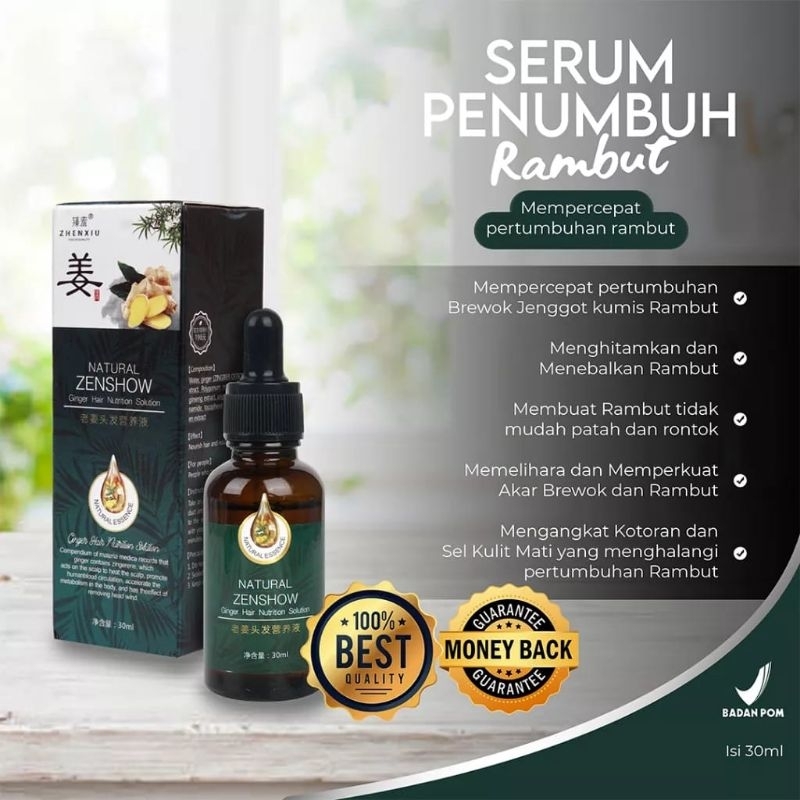 GINGER HAIR GROWTH ESSENCE HAIR SERUM PENUMBUH RAMBUT ANTI RONTOK TERBUKTI  1000%